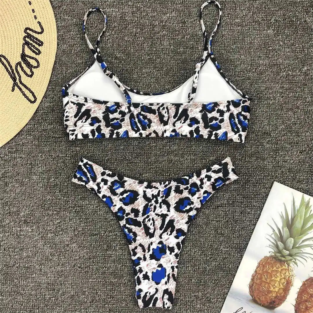 14 Farben S - XL Sexy Leopard Bikini - Set