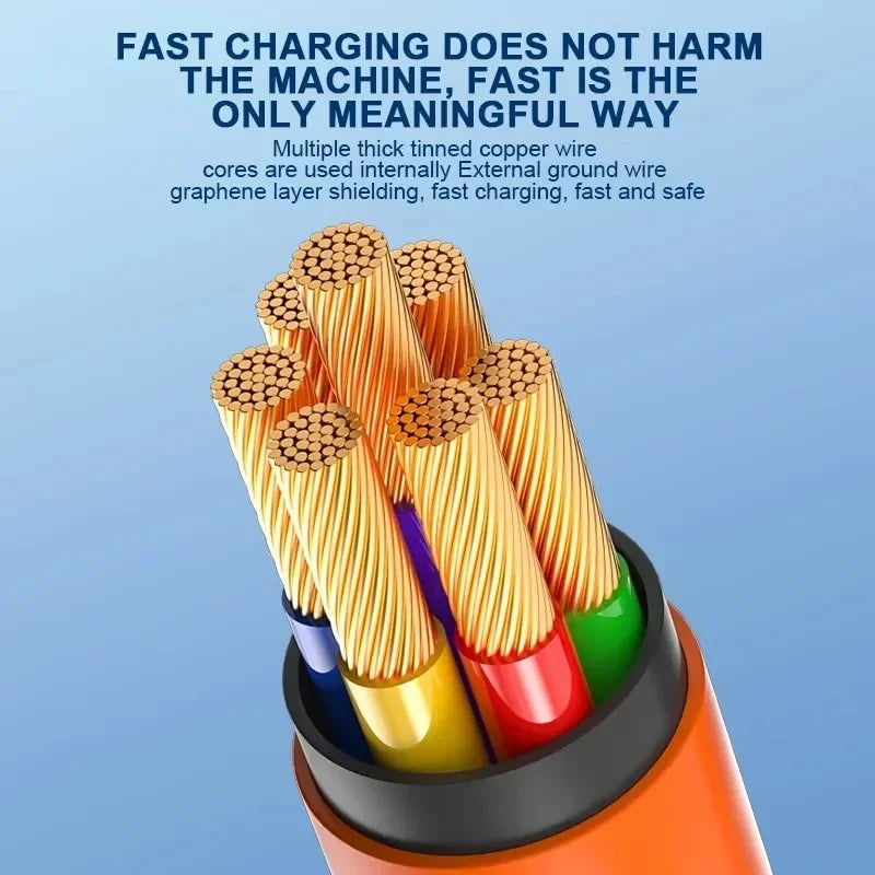 120w Schnell-Ladekabel Usb Type C Data Cable 180 grad