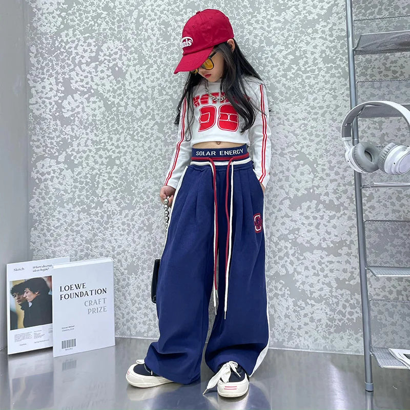 Mädchen Hose Buchstabendruck Casual Style 4 bis 12 Jahre
