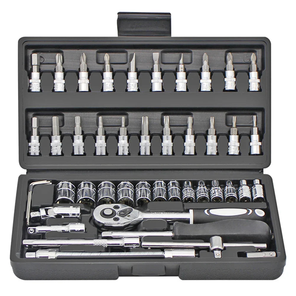 46-teiliges Ratschen-Schlüssel-Set