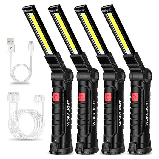 COB LED Faltbare Taschenlampe Magnetische Arbeitsleuchte USB Wiederaufladbar