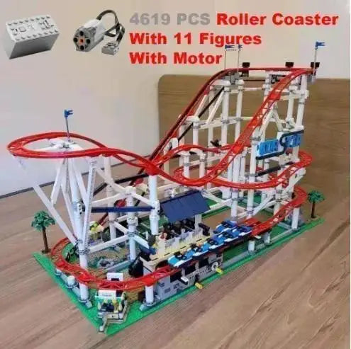 4619 Teile Big Roller Coaster / Achterbahn Bausteine Set