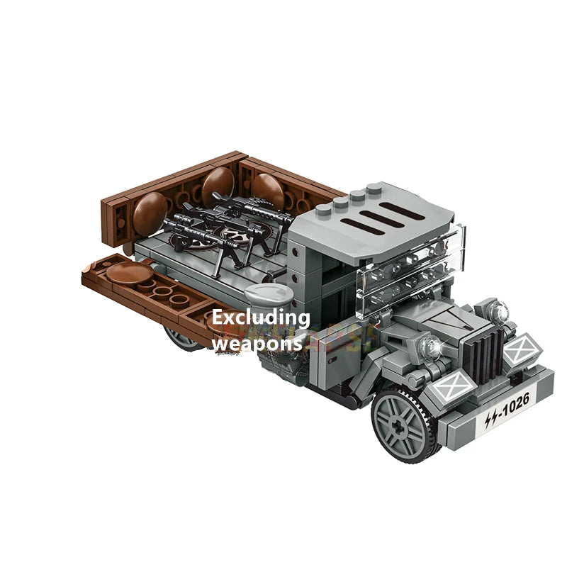 BRICKPANDA verschiedene Militärfahrzeuge Bausteine-Sets