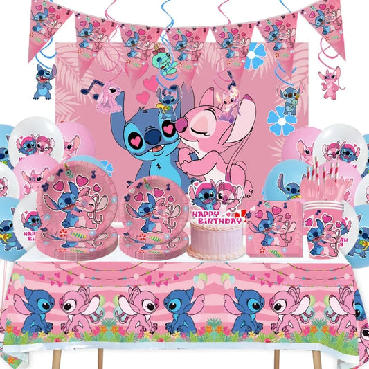 Disney Rosa Interstellar Stich Engel Geburtstagsfeier Dekoration