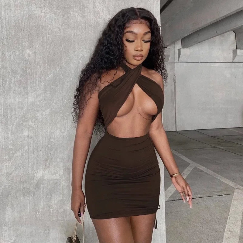 Streetwear Mini Kleid Schnürkleid 2024