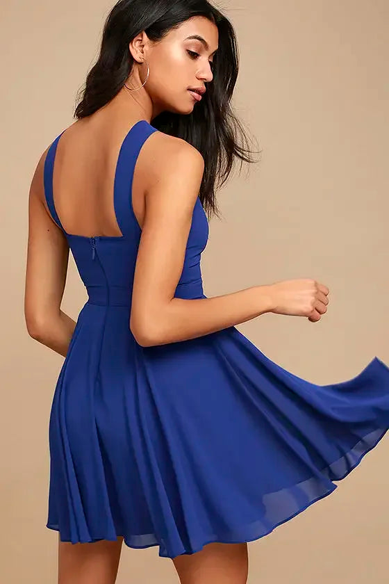 Ärmelloses Rückenfreies Sexy Club Mini Kleid 2024