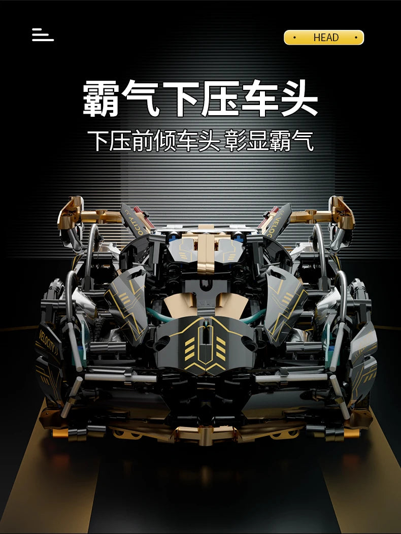 Schwarzer v12 Roadster rc tech racer 1: 14 (Bausteine Set)