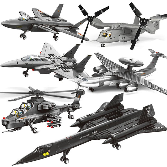 Sluban Military SR-71 Blackbird Spy Plane F-15 Fighter Bausteine Set