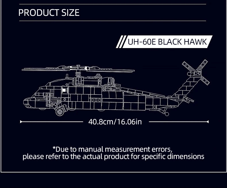 Sluban Blackhawk UH-60L Rettungshubscharauber  692 Teile