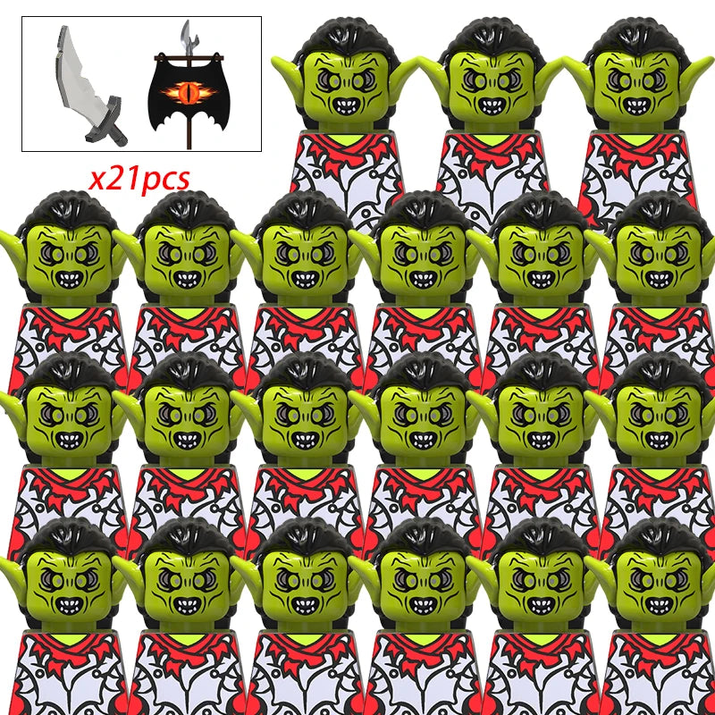Brickpanda / Die Elfen, Soldat oder Orks Armee Figuren SETS Bausteine