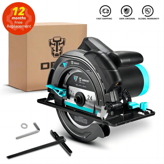 DEKO Elektrische Handkreissäge 185 mm mit Laser (185L1) und Hilfsgriff