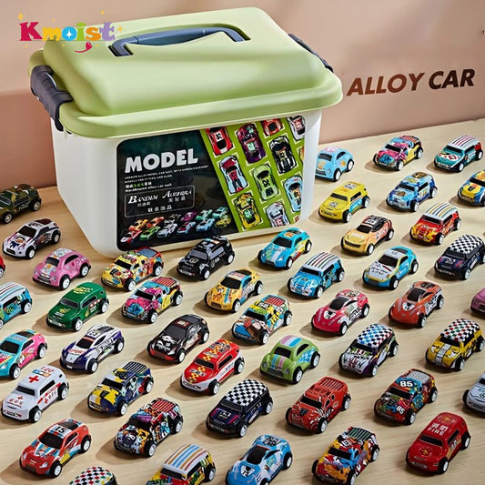 Mini Legierung Auto Modell Set mit Lagerung Box Spielzeug