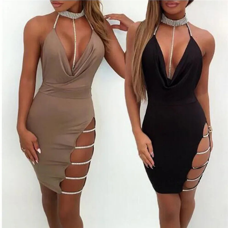 Tyfo figurbetontes rückenfreies Kleid Vestidos