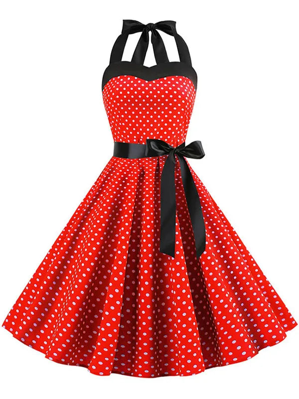 Polka Kleid Vintage 50s 60s Style