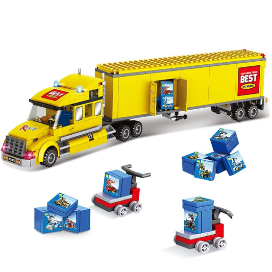 CyunSing große Fracht Lkw Sattelzug Schwerlastfahrzeug Bausteine Set