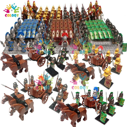 COLOQY Minifiguren Mittelalterlicher Ritter Römische Legion Bausteine-Set