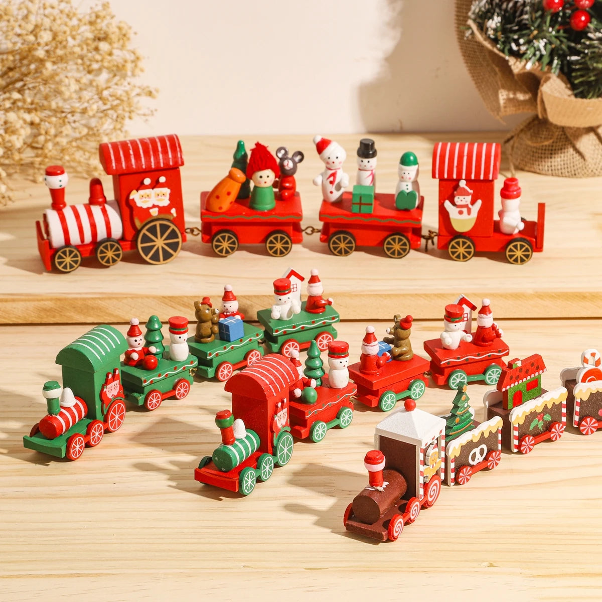Weihnachtszug Frohe Weihnachten Dekorationen für Zuhause 2024