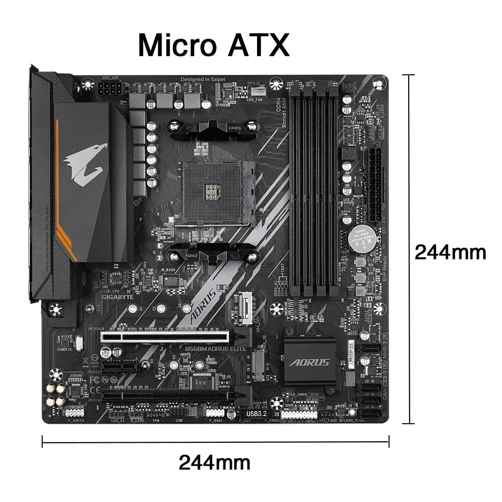 Gigabyte neue B550m Aorus Elite Motherboard Micro-ATX-Buchse Am4 für Ryzen