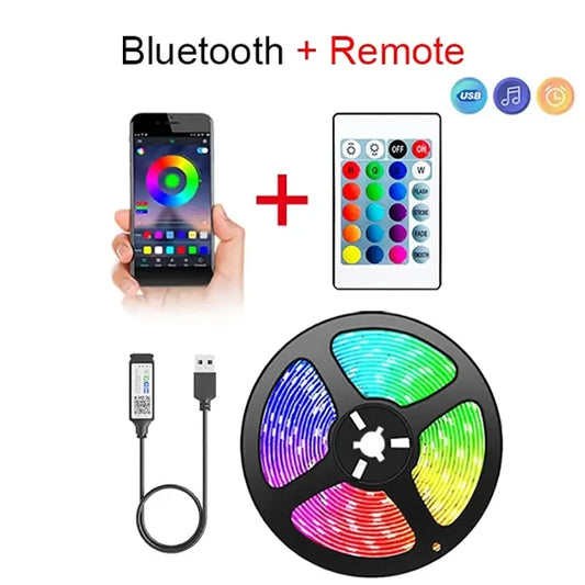 5V RGB 5050 LED Light Strip USB Infrarot Fernbedienung Flexible Lampe