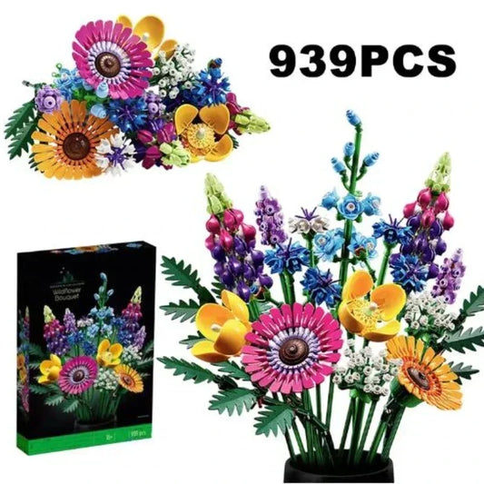 Bekool Blume 939 teiliges Baustein Set Modell Dekoration Pflanze Topf
