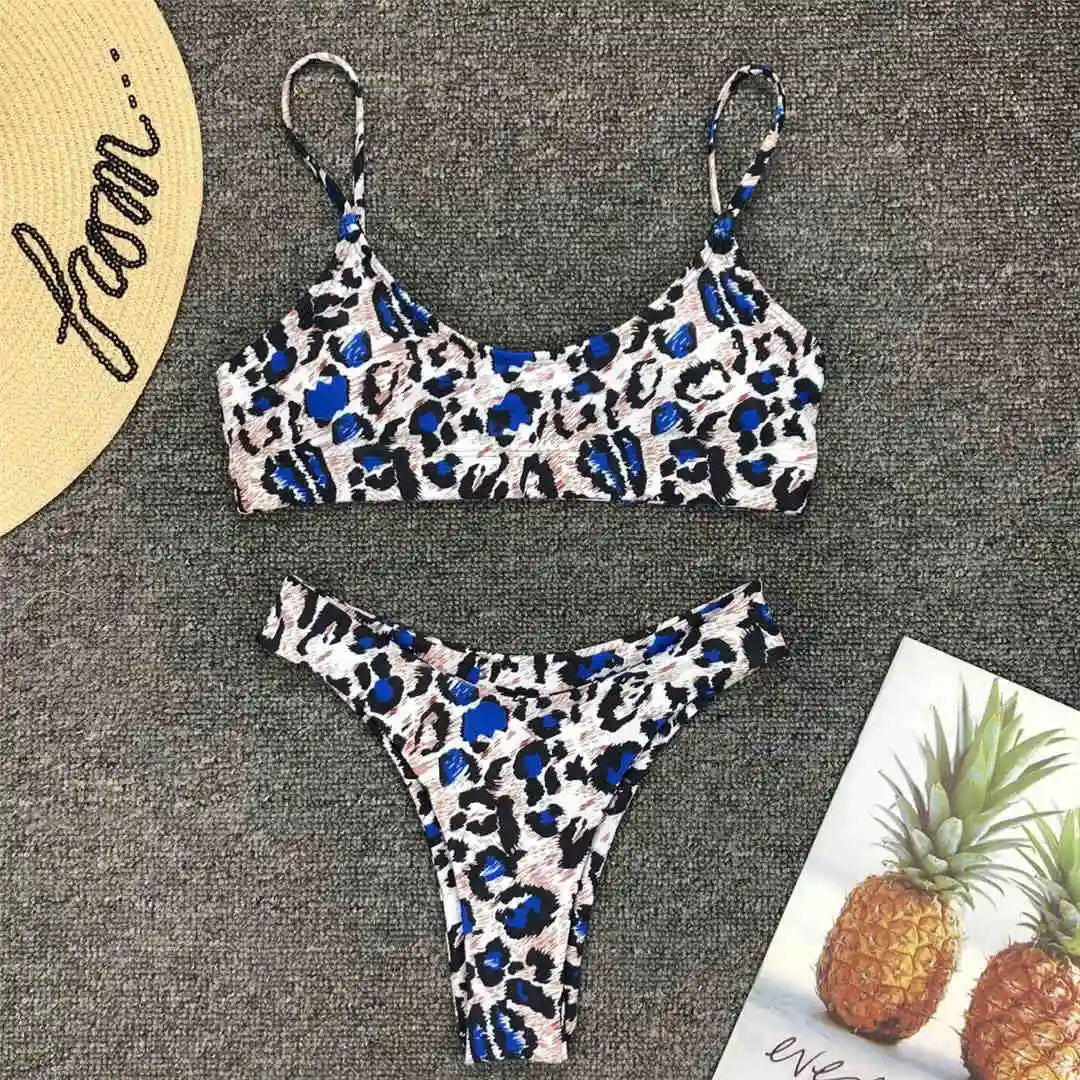 14 Farben S - XL Sexy Leopard Bikini - Set