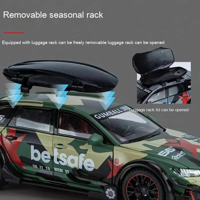 1:24 Audi RS6 Racing Modellauto aus Druckgusslegierung
