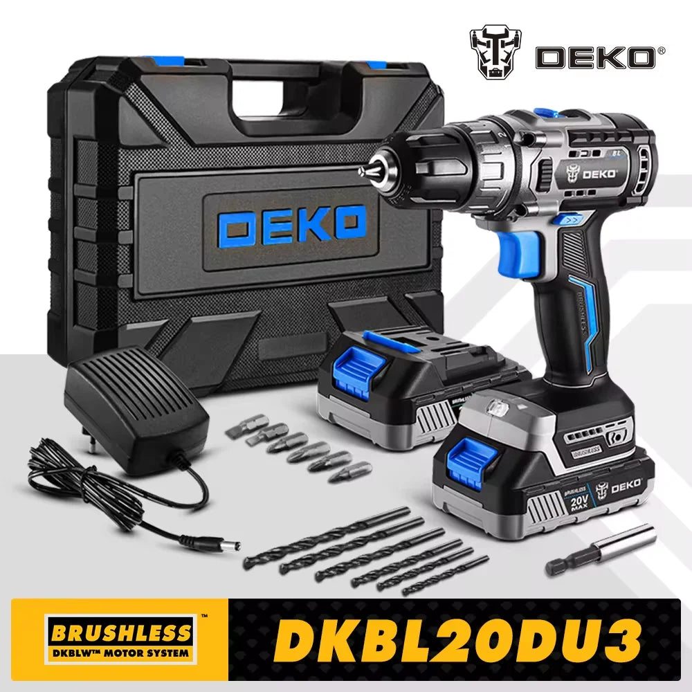 Deko 20v bürstenlose Akku-Bohrkombination