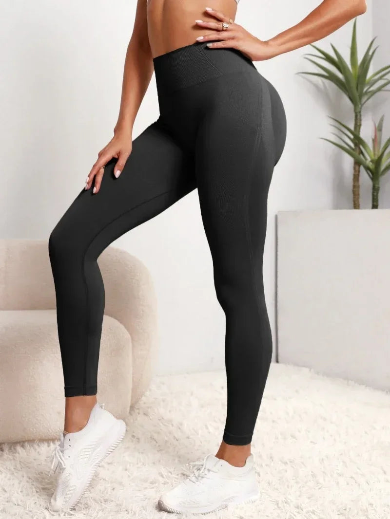Frauen Nahtlose Sport Leggings Hohe Taille Fitness Leggings Push-Up Yoga