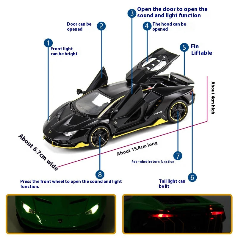 1/32 Auto Spielzeug Lamborghini lp770 Druckguss Modellauto