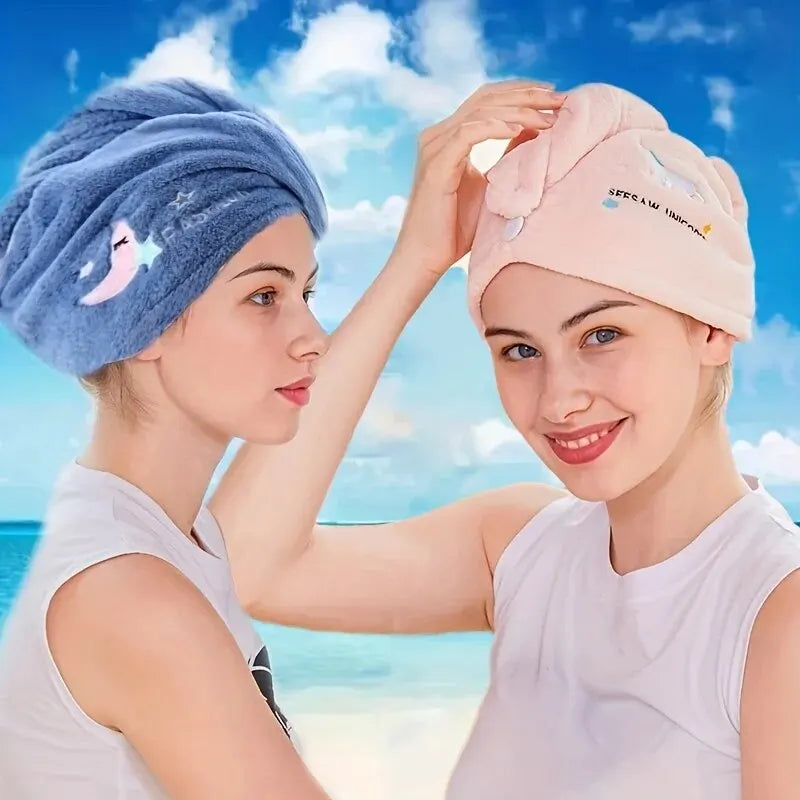 Damen Handtuch für Haare / Kopf aus Korallenvlies
