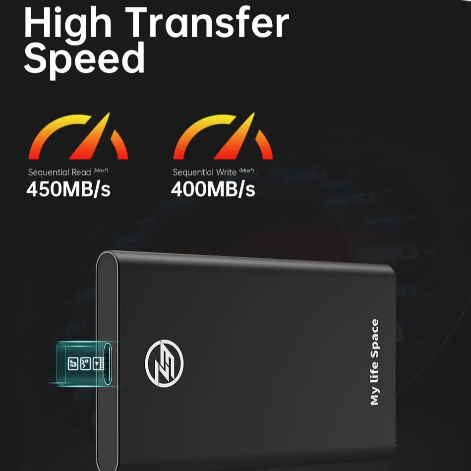KingSpec Externe SSD Festplatte Type C USB 3.1