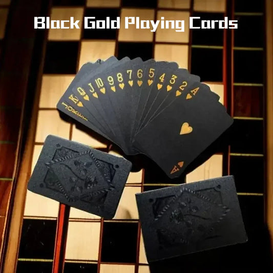 Farbe Schwarz Gold Spielkartenspiel Wasserfest Pokerdeck Magic
