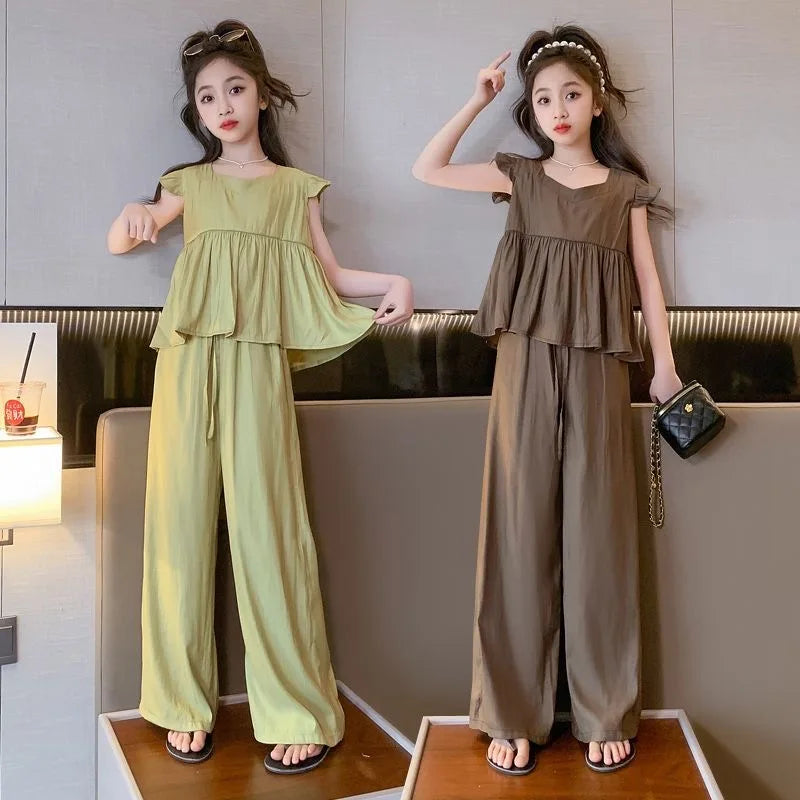 Mädchen Kleidungsset Top und Hose 5-14 Jahre