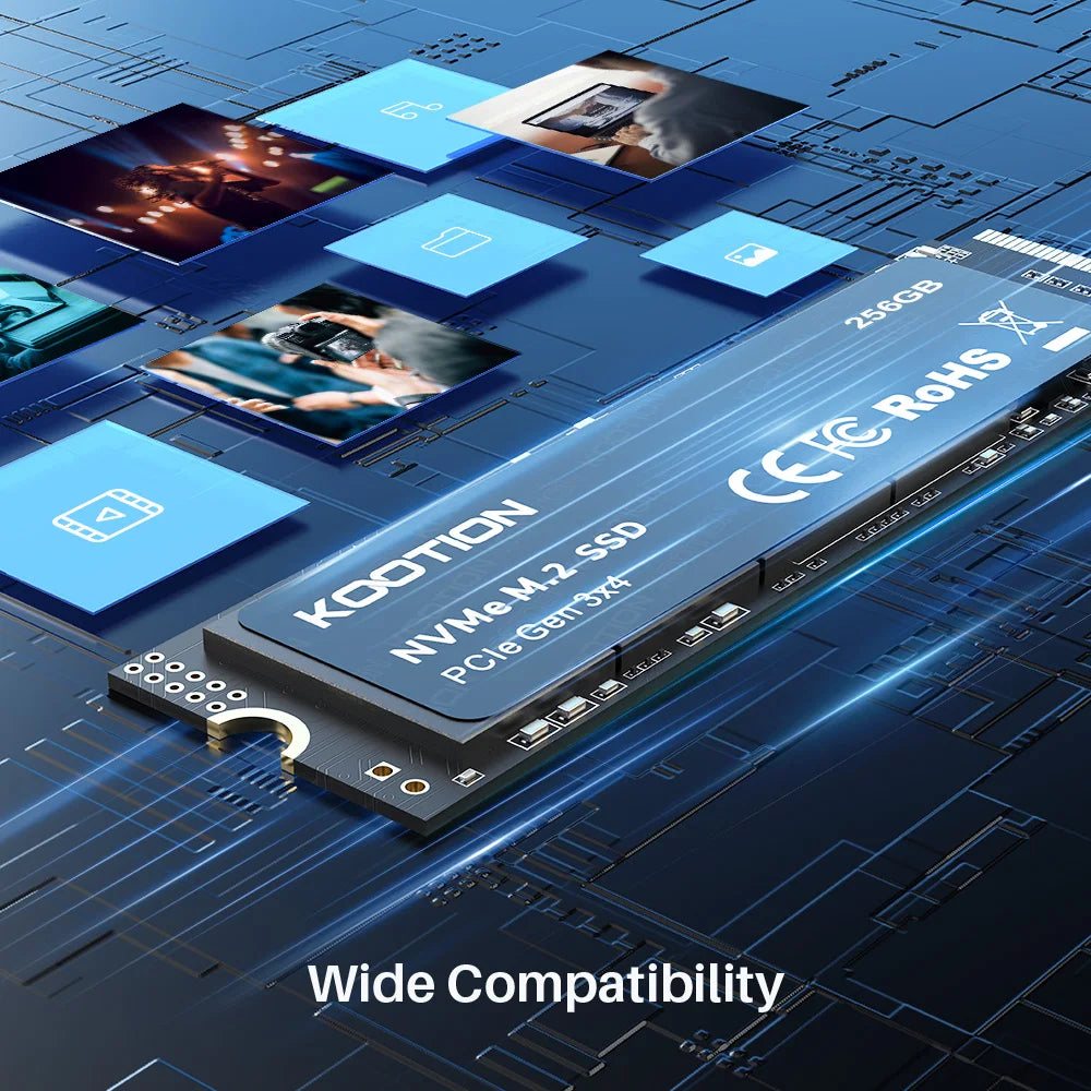 KOOTION 3500 MB/s NVME M.2 2280 TLC PCIE 3.0 1T Interne SSD