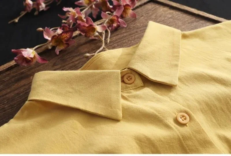 Damen Hemd Frühling Sommer koreanische Mode MIDI SHIRT LANG