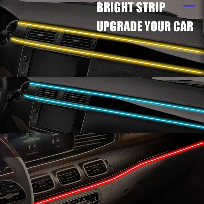 1/2//5m RGB Auto Innenraum LED Lichtstreifen USB Glasfaser