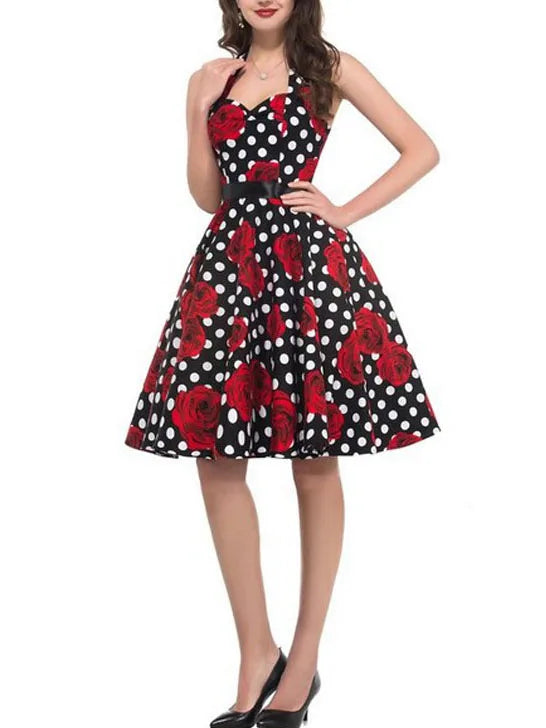 Polka Kleid Vintage 50s 60s Style