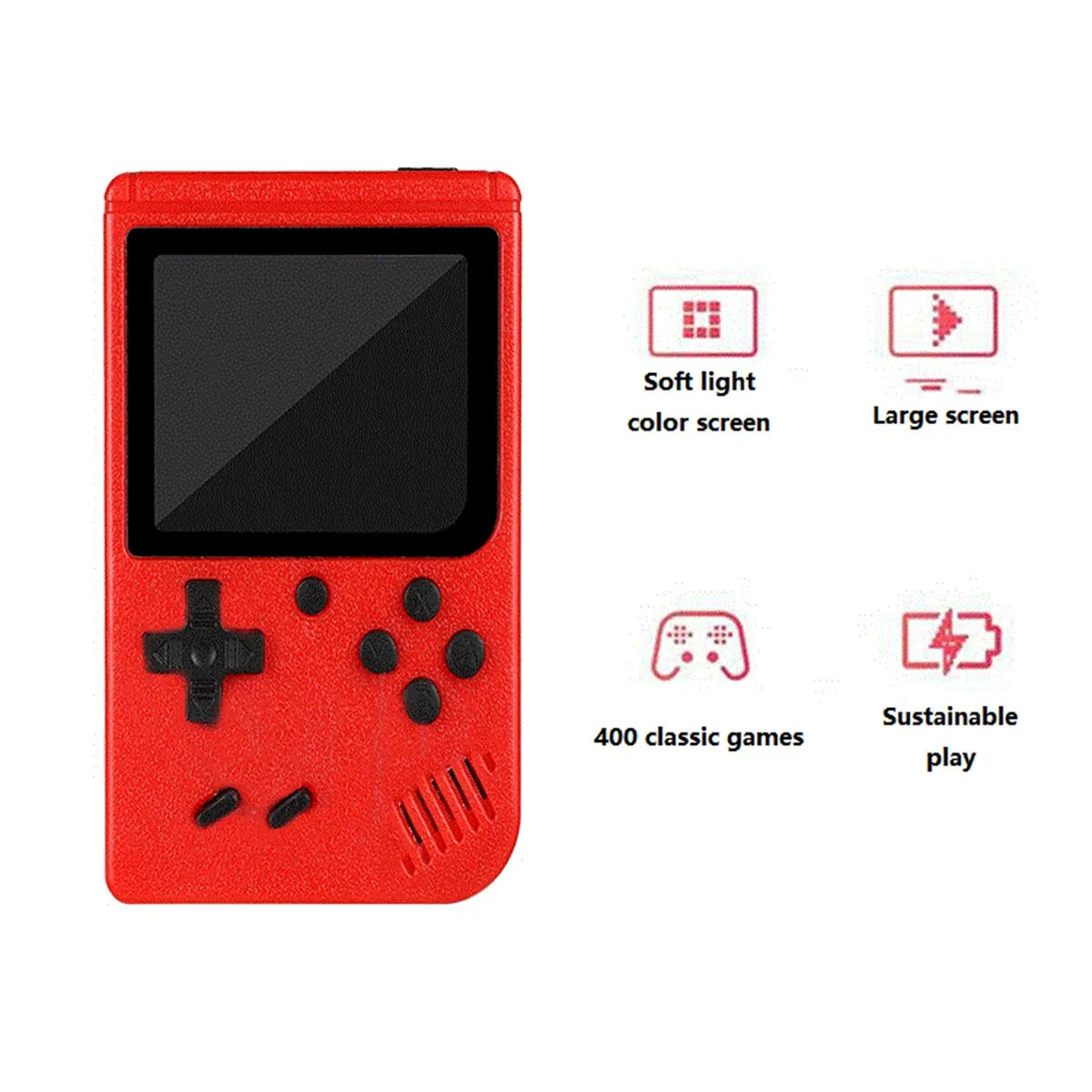 Retro-Classic-Spiele-Handheld-Kleinspielkonsole für Kinder mit 400 Spielen