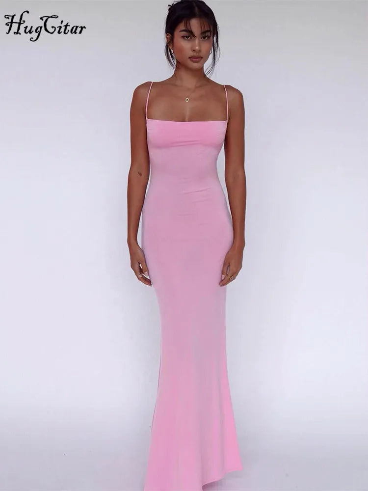 Hugcitar 2024 Frühling langes elegantes Kleid
