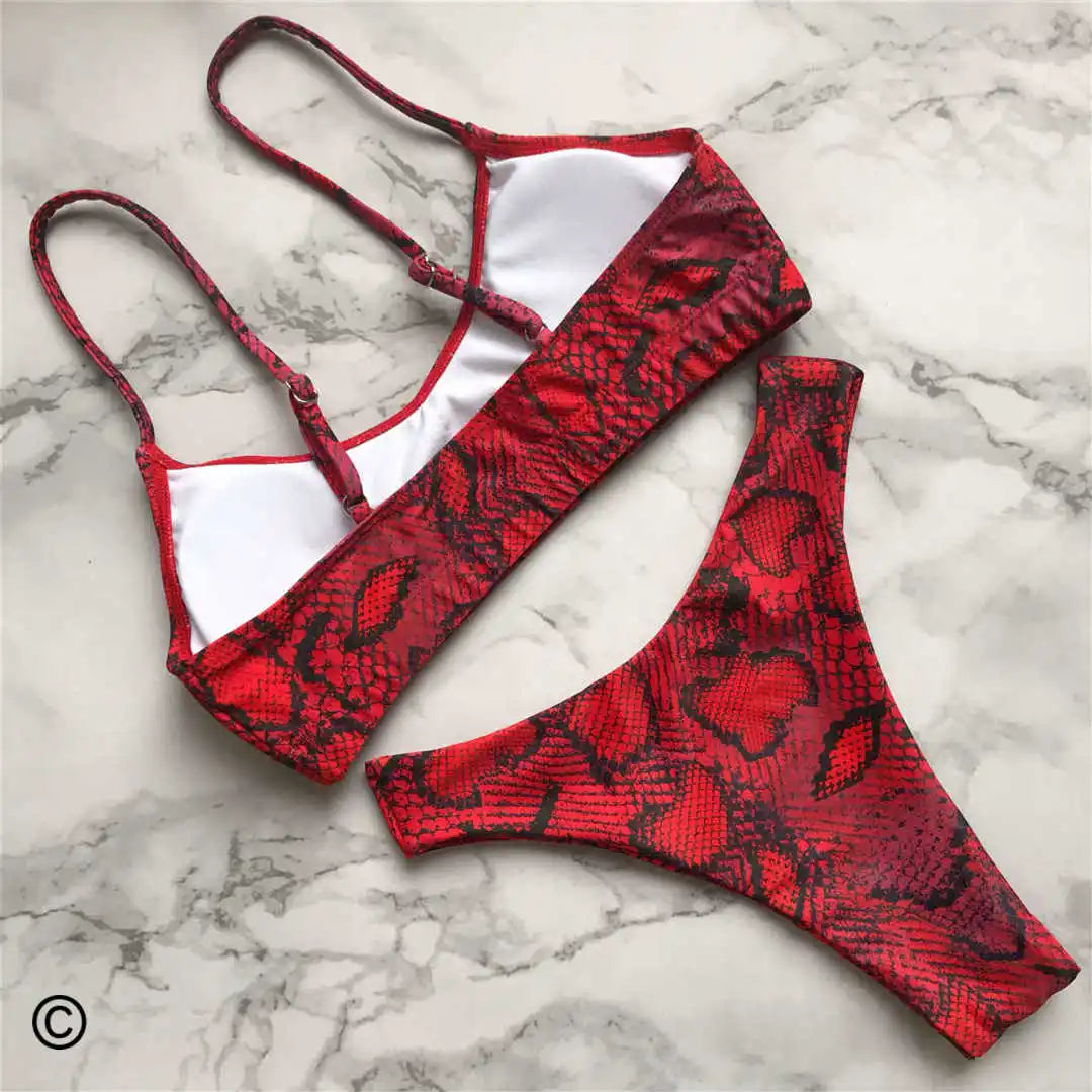 14 Farben S - XL Sexy Leopard Bikini - Set