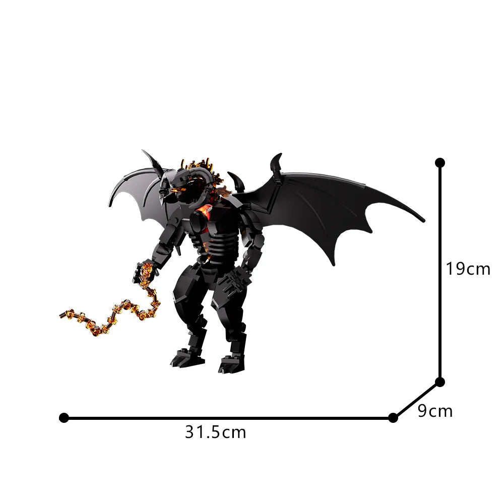 Brickpanda Figur Balrog Modell Bausteine Moria Dämon