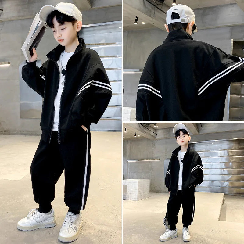 Trainingsanzug Jungen Kleidungsset Jacke + Hose 2 Größe 110-160