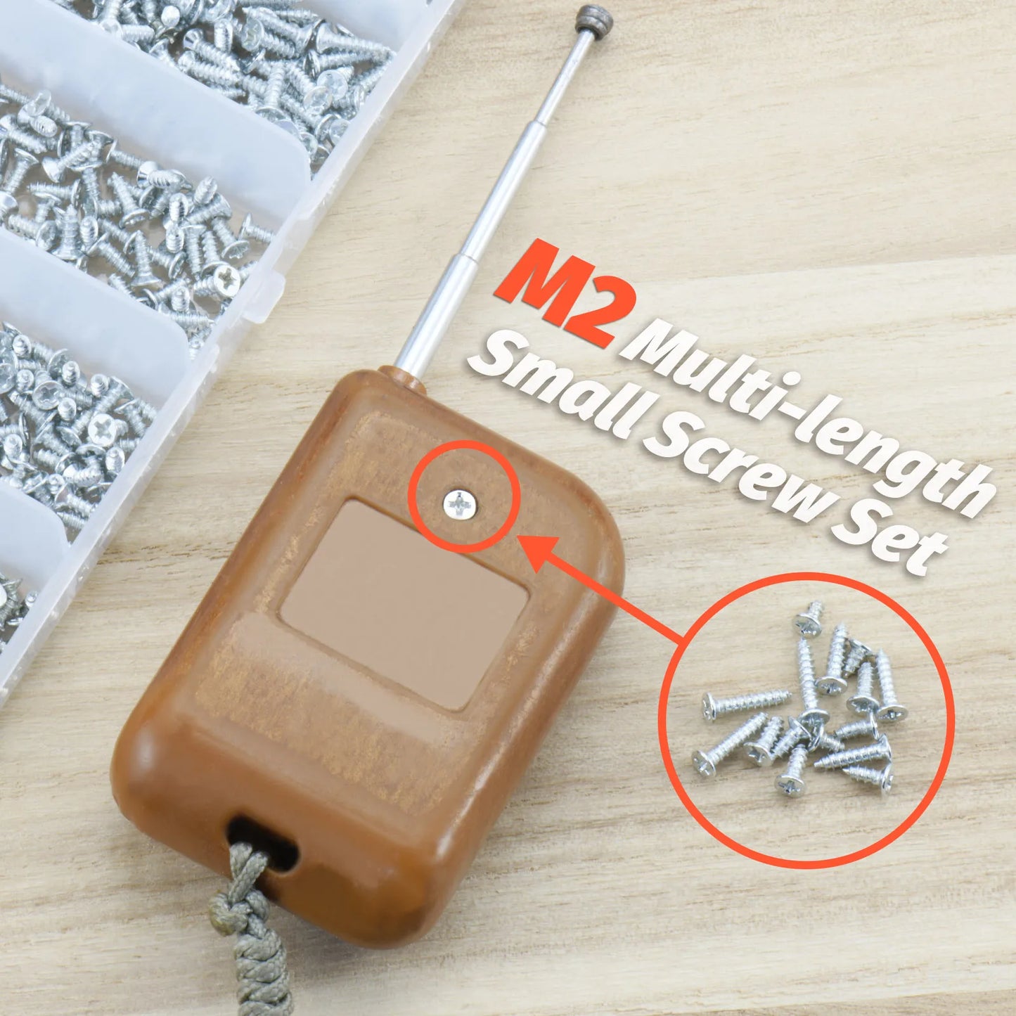 500 Stück M2 selbstschneidende Kreuzschlitzschrauben-Sortiment-Set