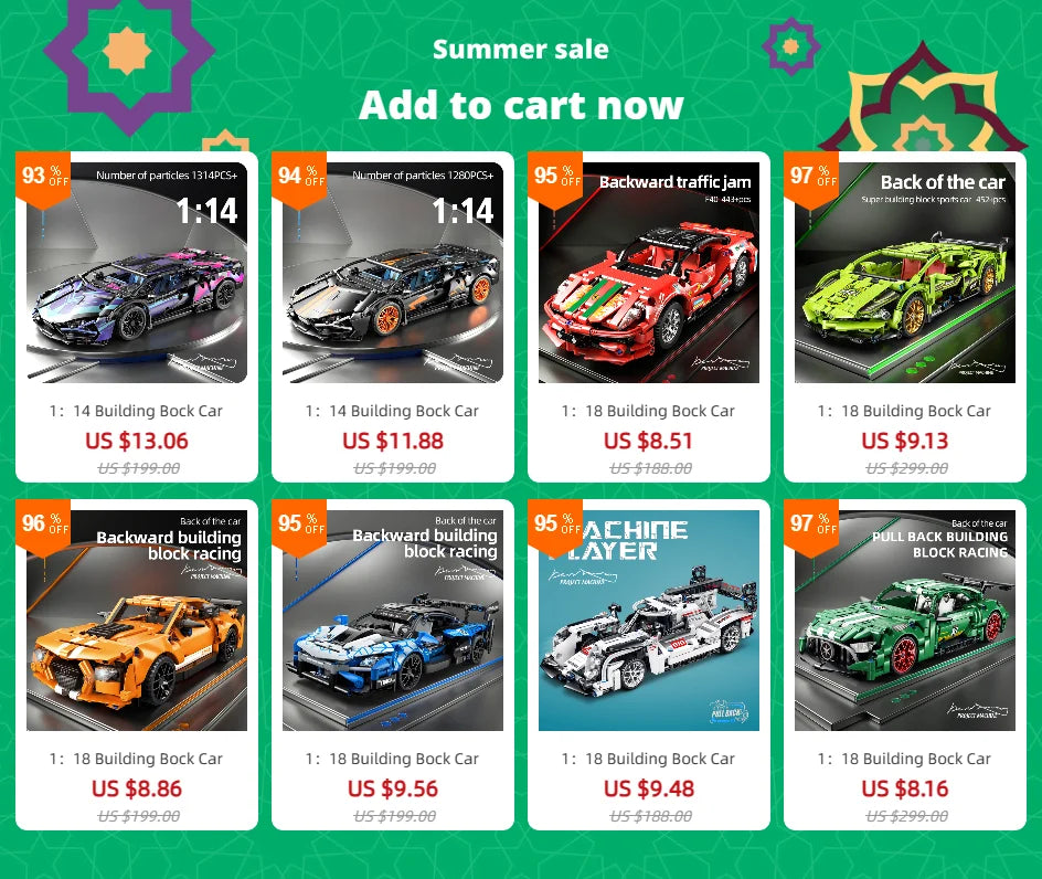 ToylinX mechanisches Supercar Racing 548-Teile