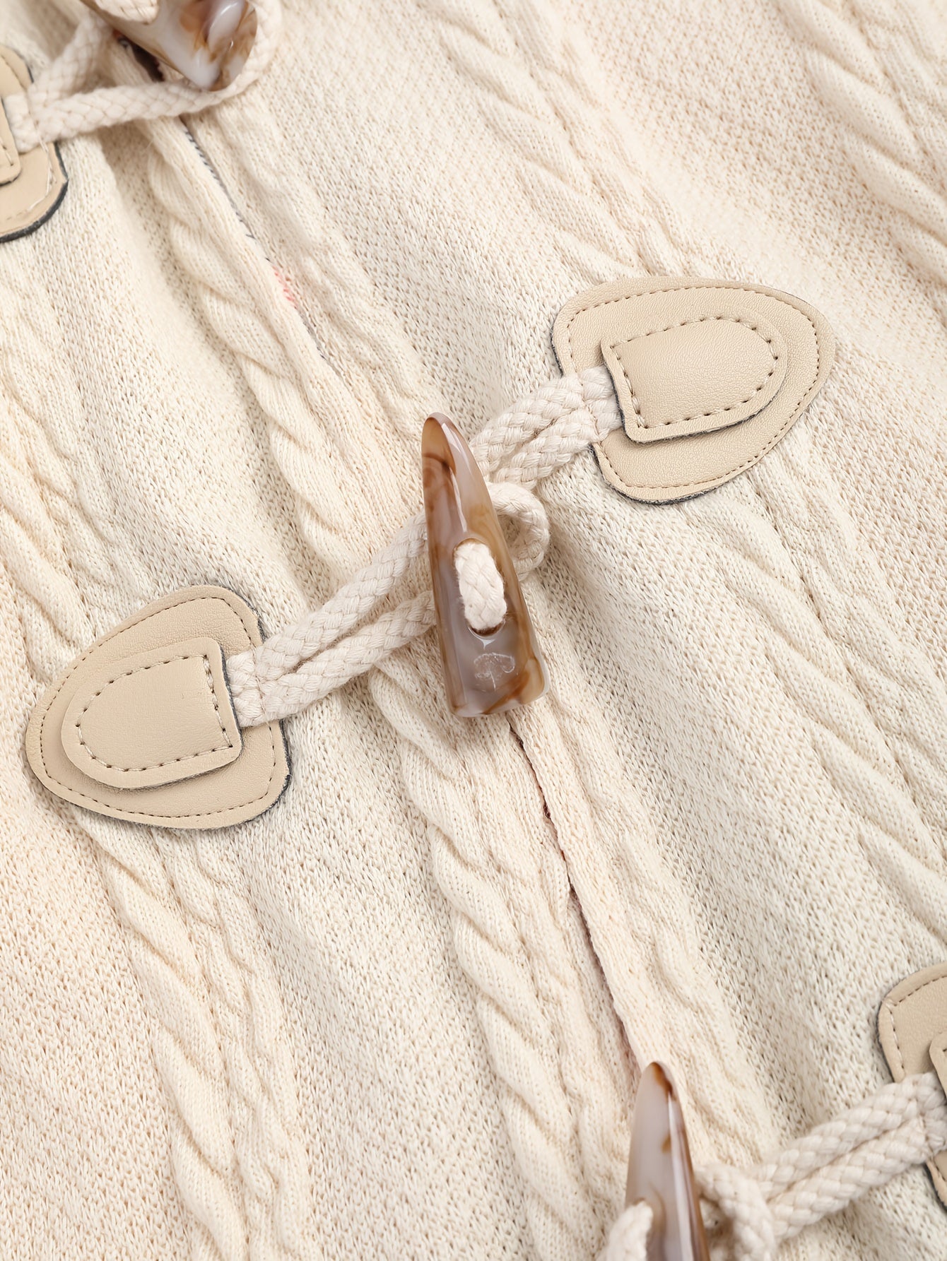 Damen-Strickmantel im Y2K-Stil mit Kapuze mit Kunstpelzbesatz, Herbst Winter