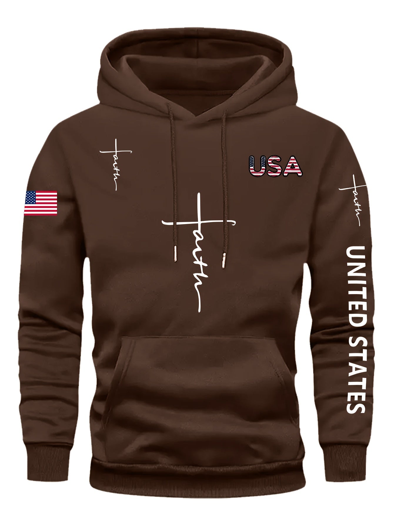 FAITH-Print, Kapuzenpullover für Herren mit warmem Fleece