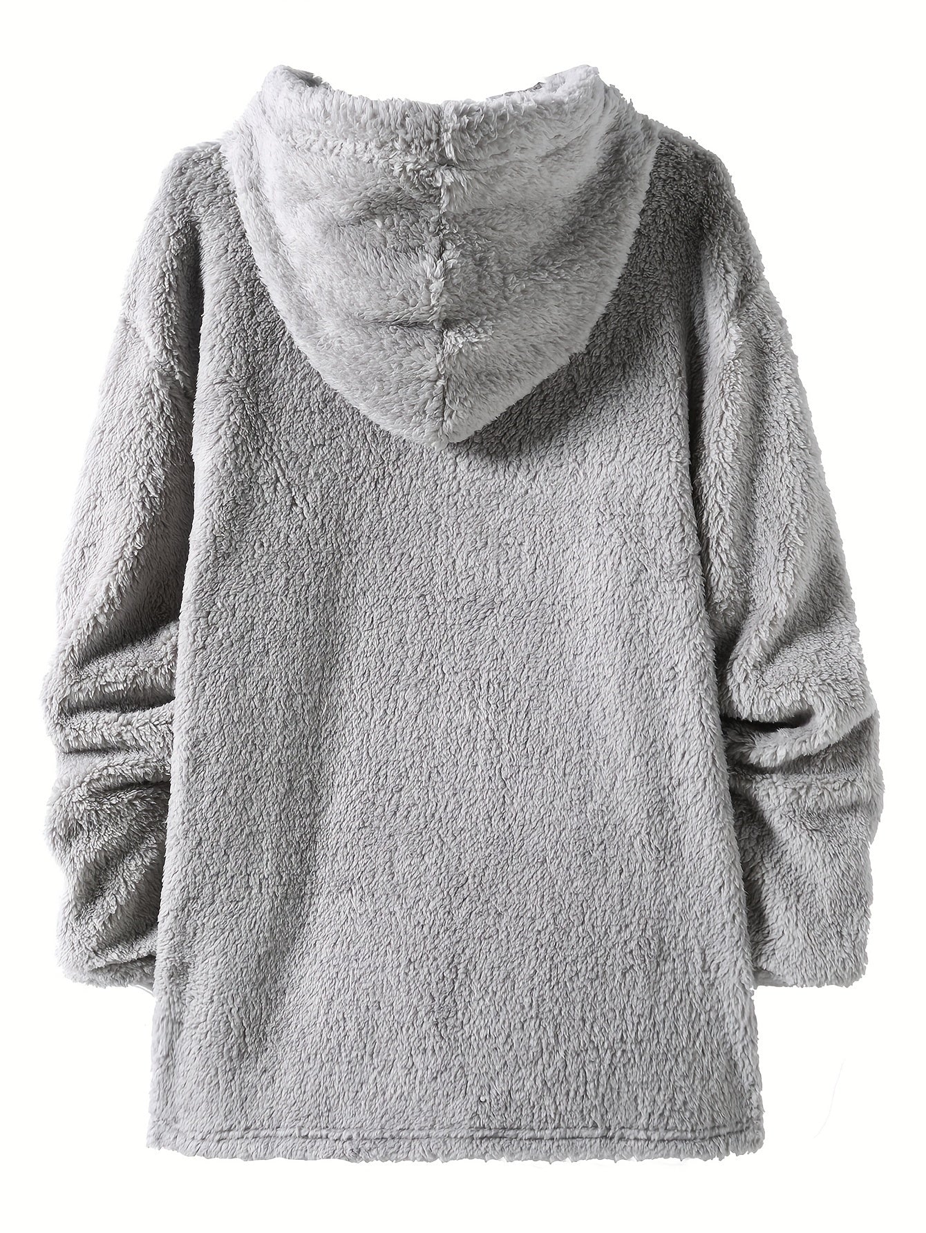 flauschige Hoodies für Herren, lässiger Snuddie-Pullover mit Kapuze und Kängurutasche