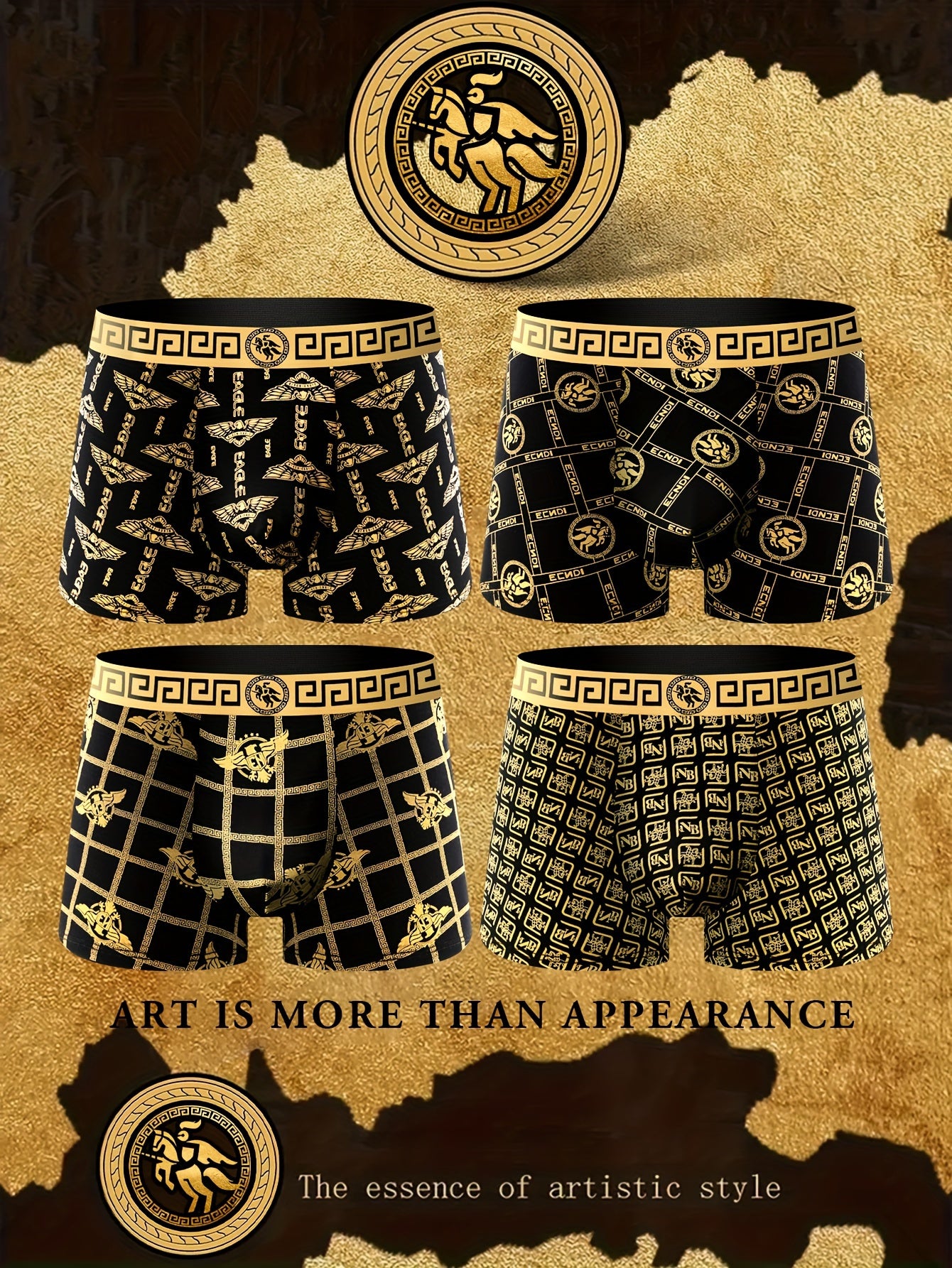 Luxuriöses 4er-Pack Boxershorts - Set für Herren atmungsaktiv