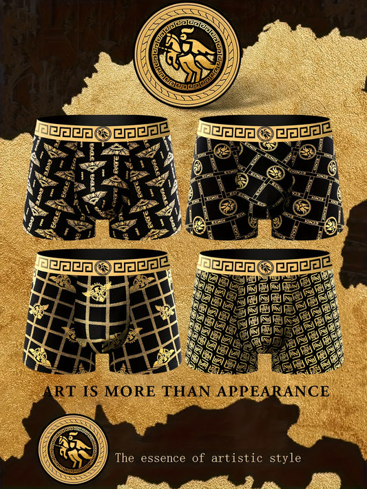 Luxuriöses 4er-Pack Boxershorts - Set für Herren atmungsaktiv