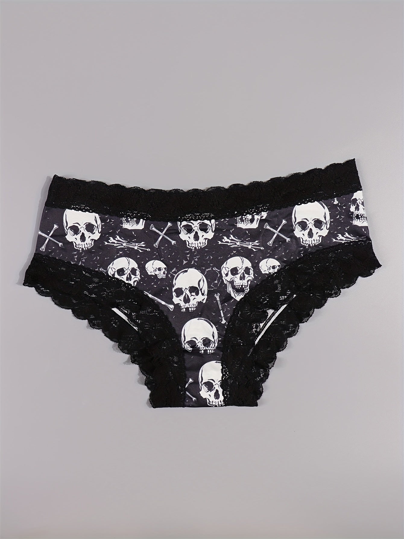 OKalyn 7-Pack Spitzenslip für Damen Unterwäsche Unterhose Model Gothic